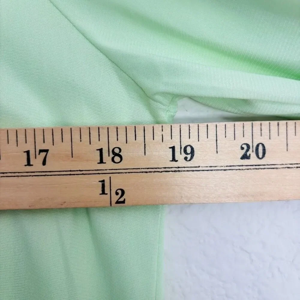 Vintage Womens Night Gown & Robe Set M Light Green Maxi Cottagecore St Patricks - Picture 15 of 15